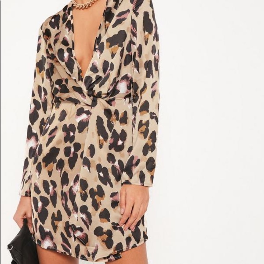 Leopard print shift dress
